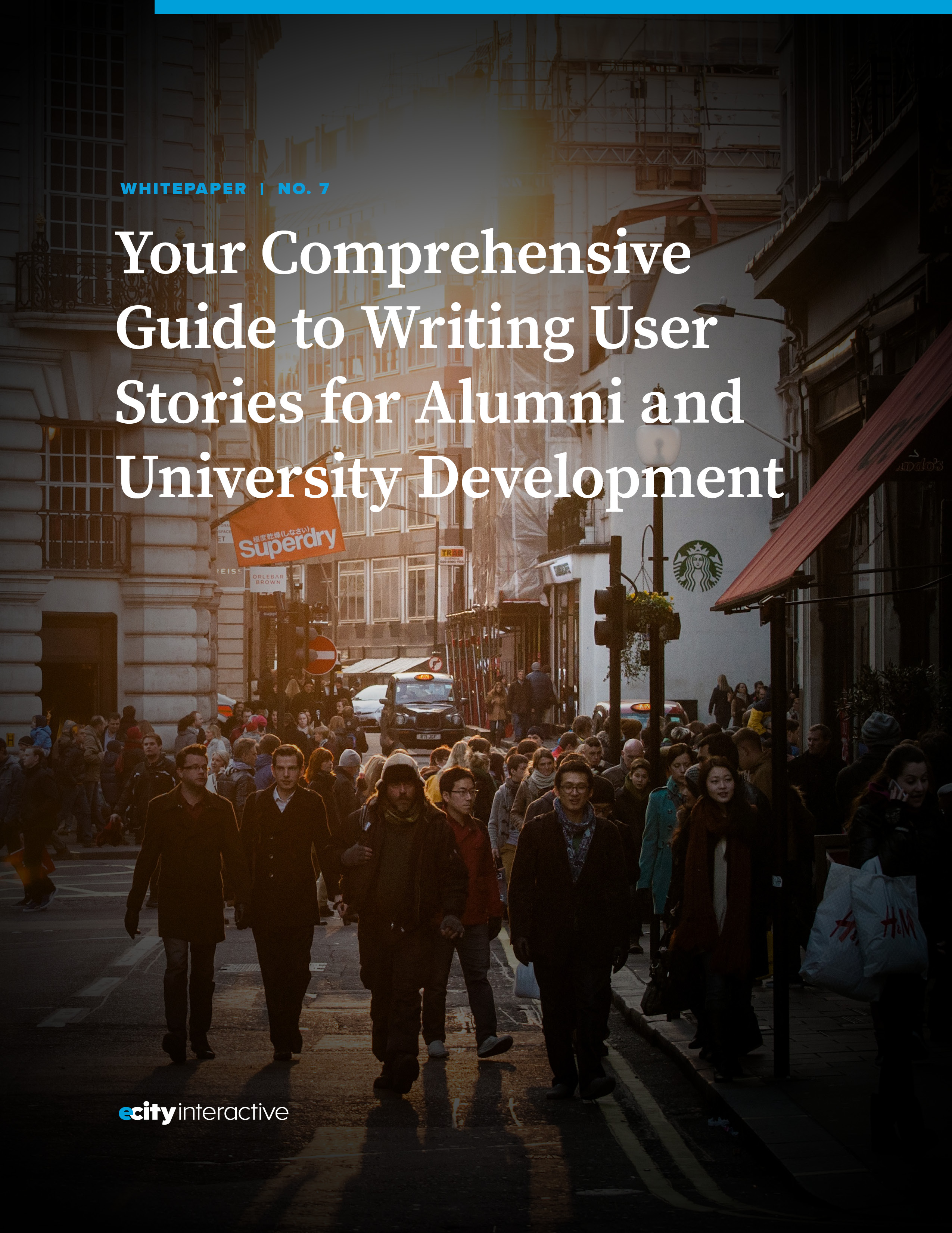 A photo of the Your Comprehensive Guide to Writing User Stories for Alumni and University Development white paper