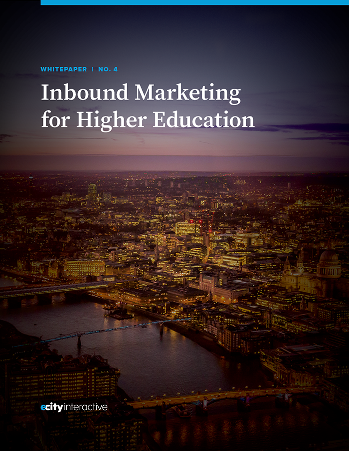 A photo of the white paper inbound marketing for higher education