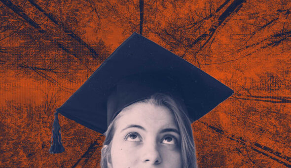 Restoring Trust: Can Higher Ed Learn from the Finance Industry? image, a head of a female in a graduating cap.